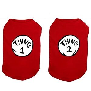 🐶  CAT IN THE HAT Thing 1 & Thing 2 Dog Shirts (set of 2)